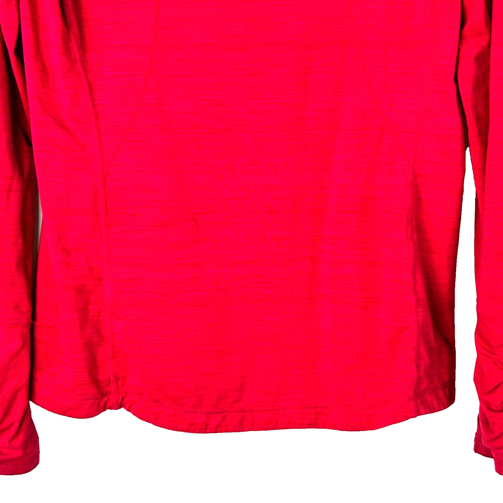 KIRKLAND Signature Track Jacket Womens Medium Red Athletic Half Zip Mock Neck - Picture 5 of 7